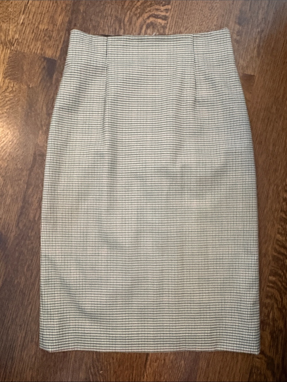 Tristan Beige Houndstooth Pencil Skirt
